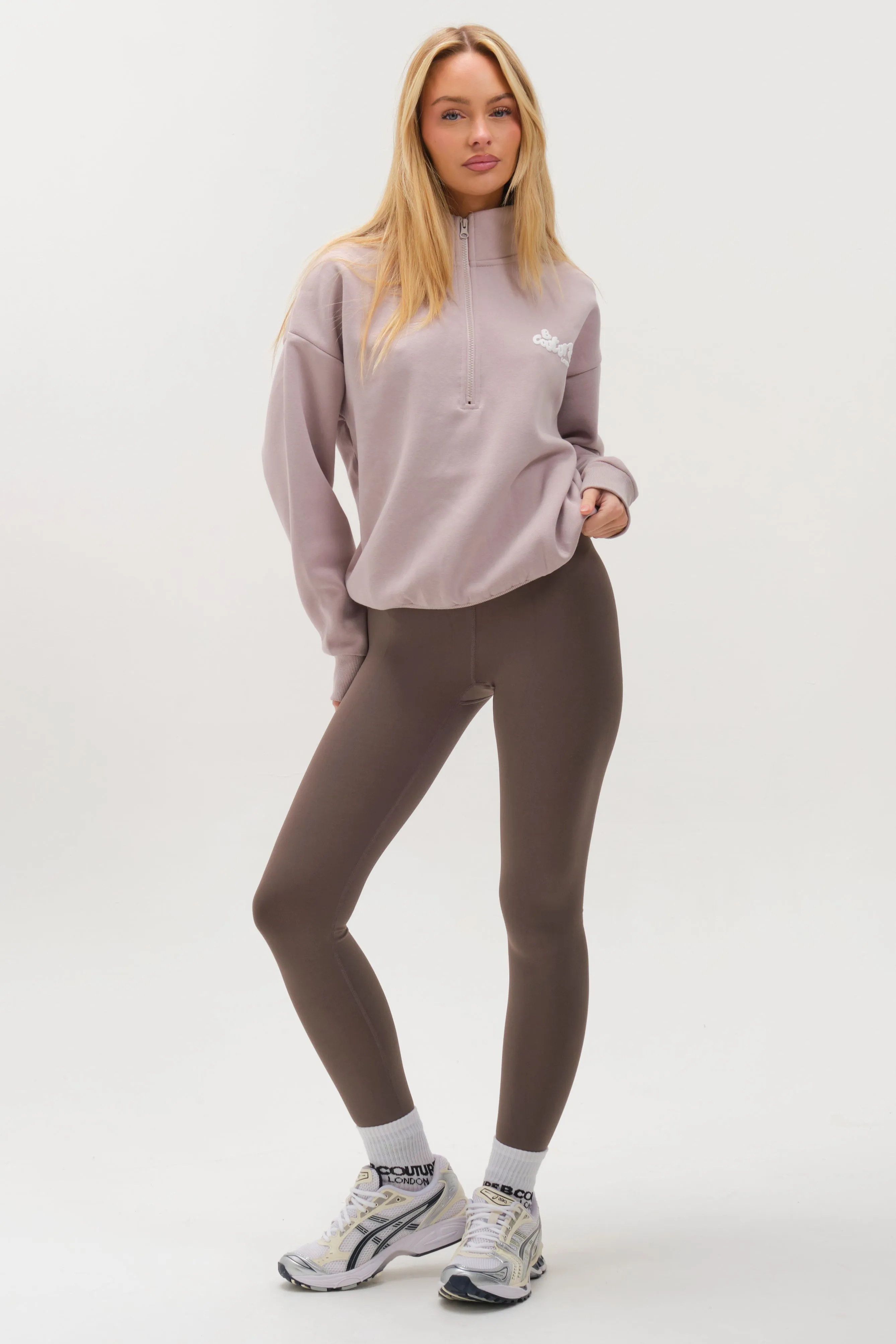 Hatherley Half-Zip Sweatshirt & Leggings Set - Stone sold by B Couture