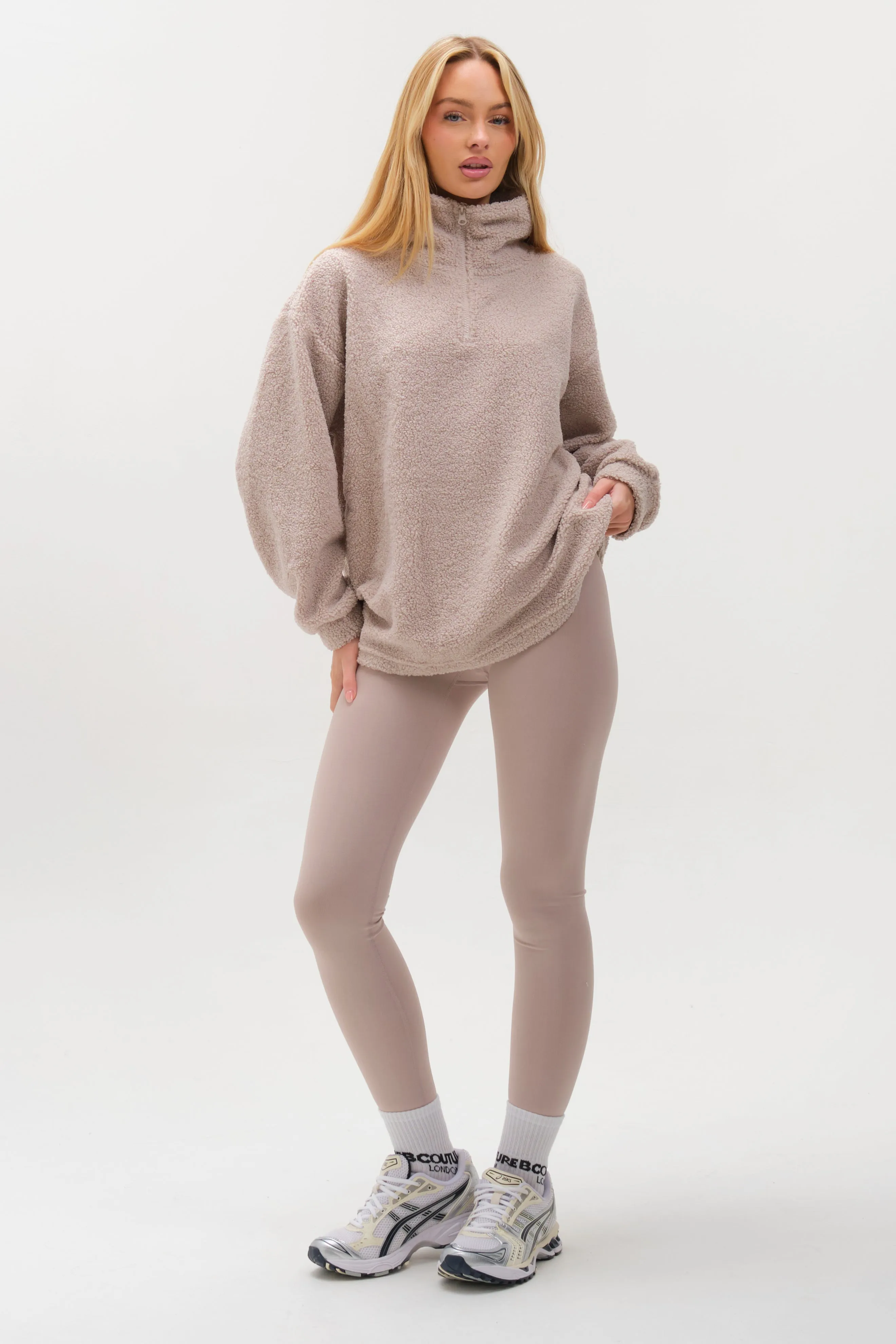Belmore Borg Jumper & Leggings Set - Stone sold by B Couture