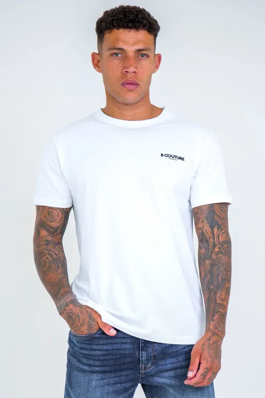 Boston Street Regular Fit Cotton T-Shirt - White sold by B Couture