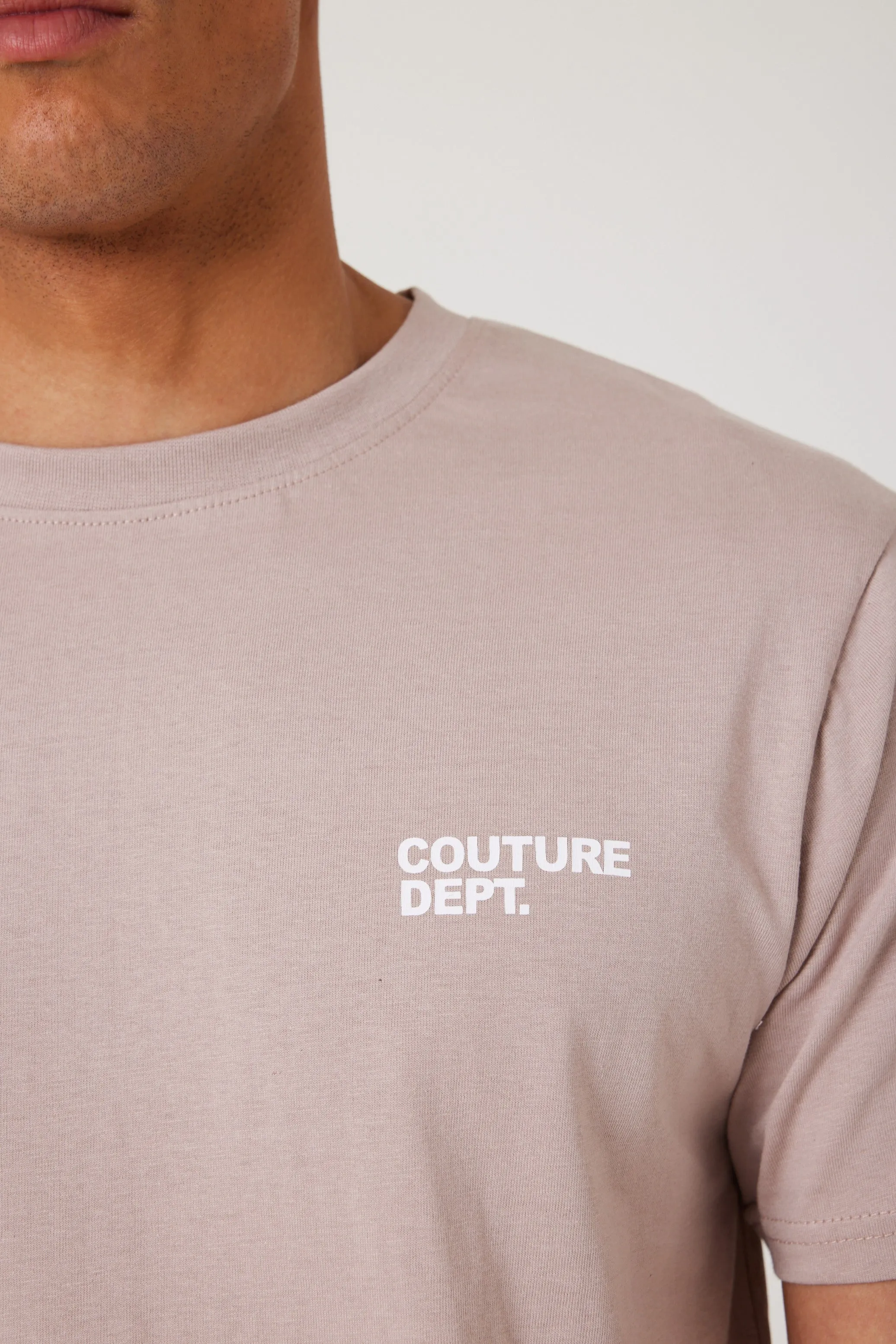Haydon Walk Regular Fit Cotton T-Shirt - Beige sold by B Couture product image thumbnail 5