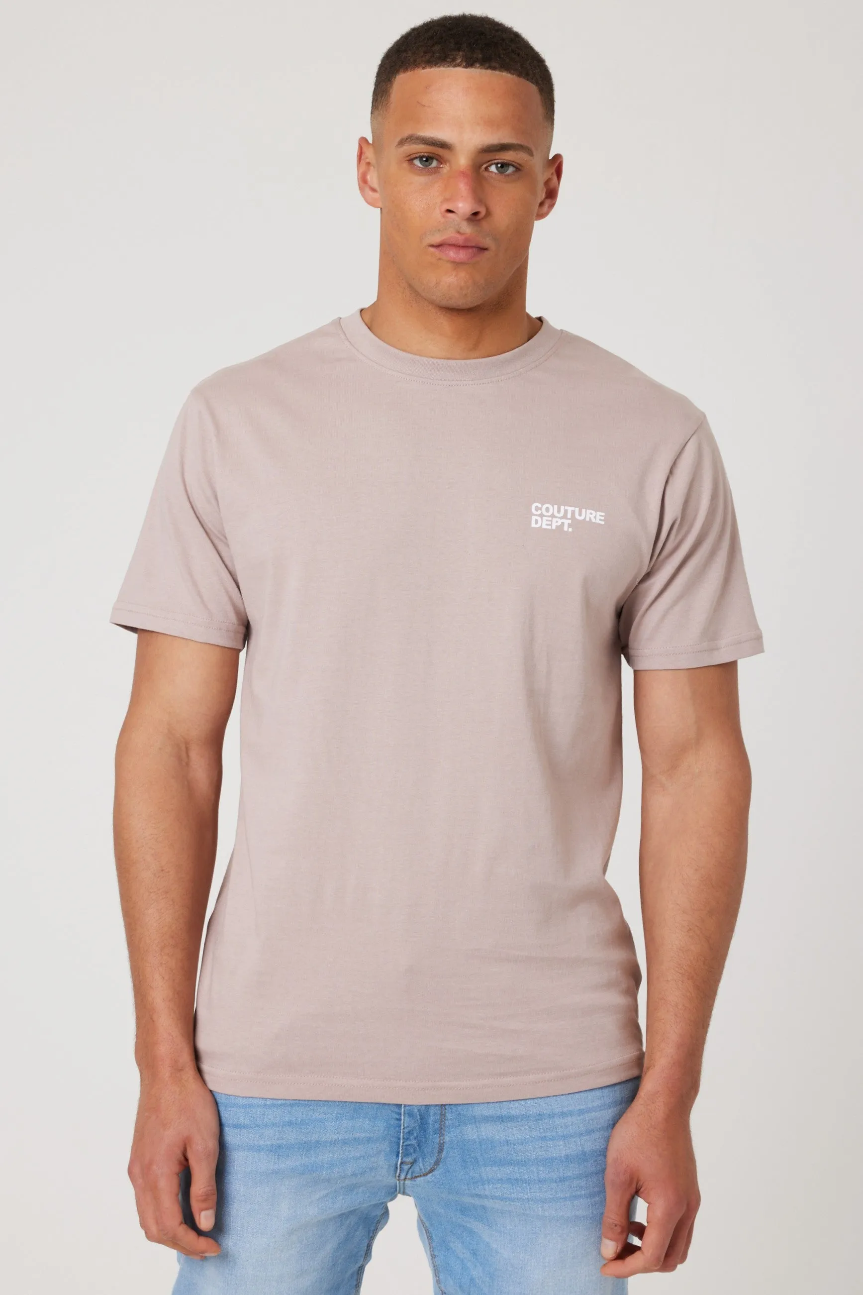 Haydon Walk Regular Fit Cotton T-Shirt - Beige sold by B Couture product image thumbnail 3