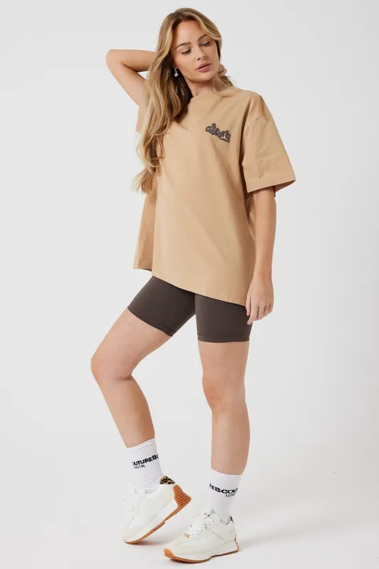 Lilford T-Shirt & Short Set - Mocha / Grey sold by B Couture