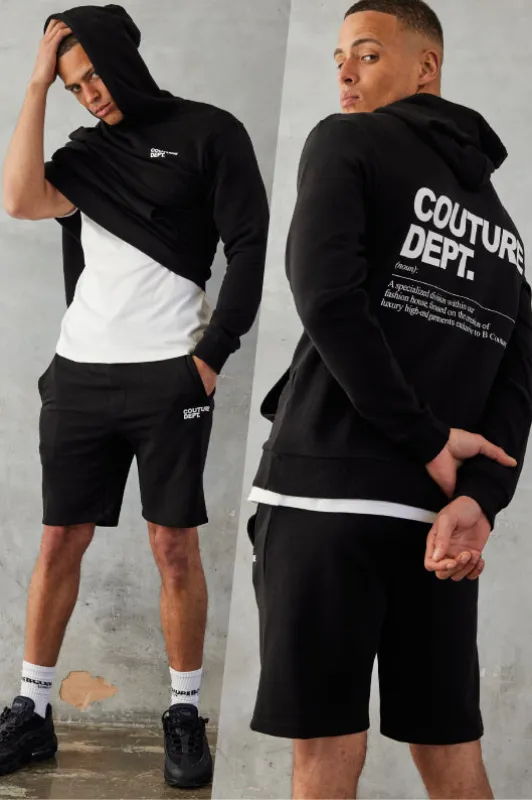 Osborne Hoodie, T-Shirt & Short Set - Black / White sold by B Couture