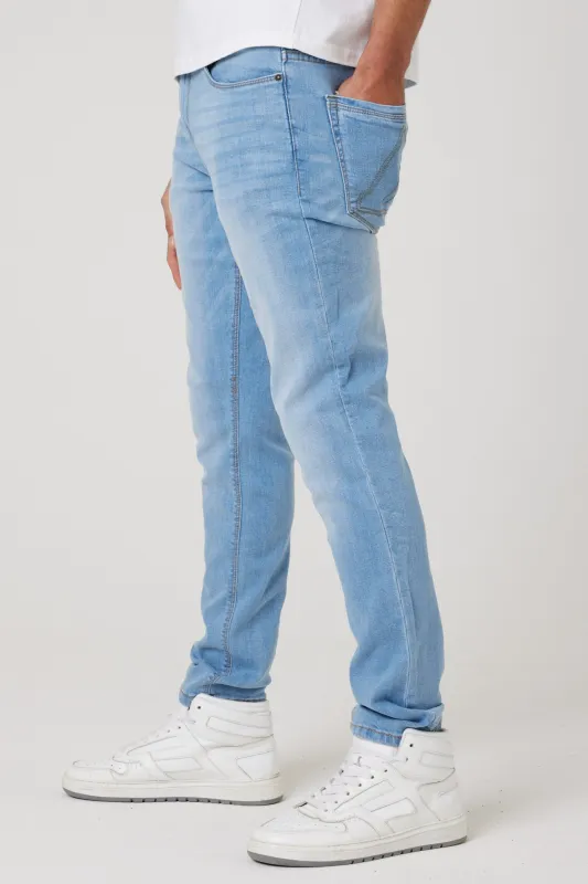 Farnfield Tapered Jeans - Ice Blue sold by B Couture