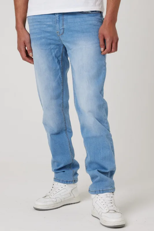 Beckenham Straight Leg Jeans - Ice Blue sold by B Couture