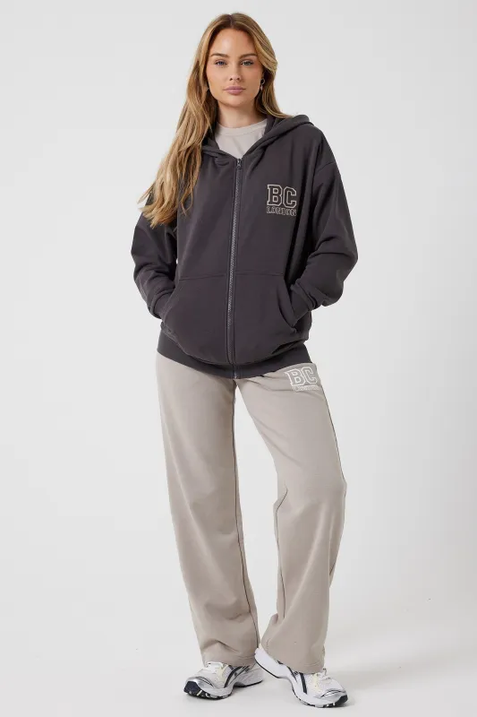 Ralph Street Wide  Leg Tracksuit - Grey / Mocha sold by B Couture