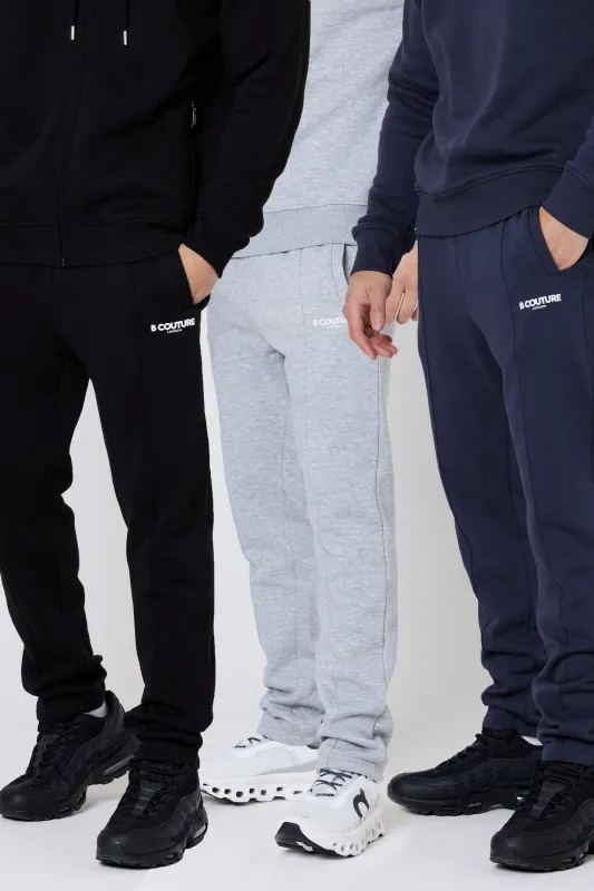 Langton 3-Pack Open Cuff Fleece Joggers - Black/Navy/Grey made by B Couture