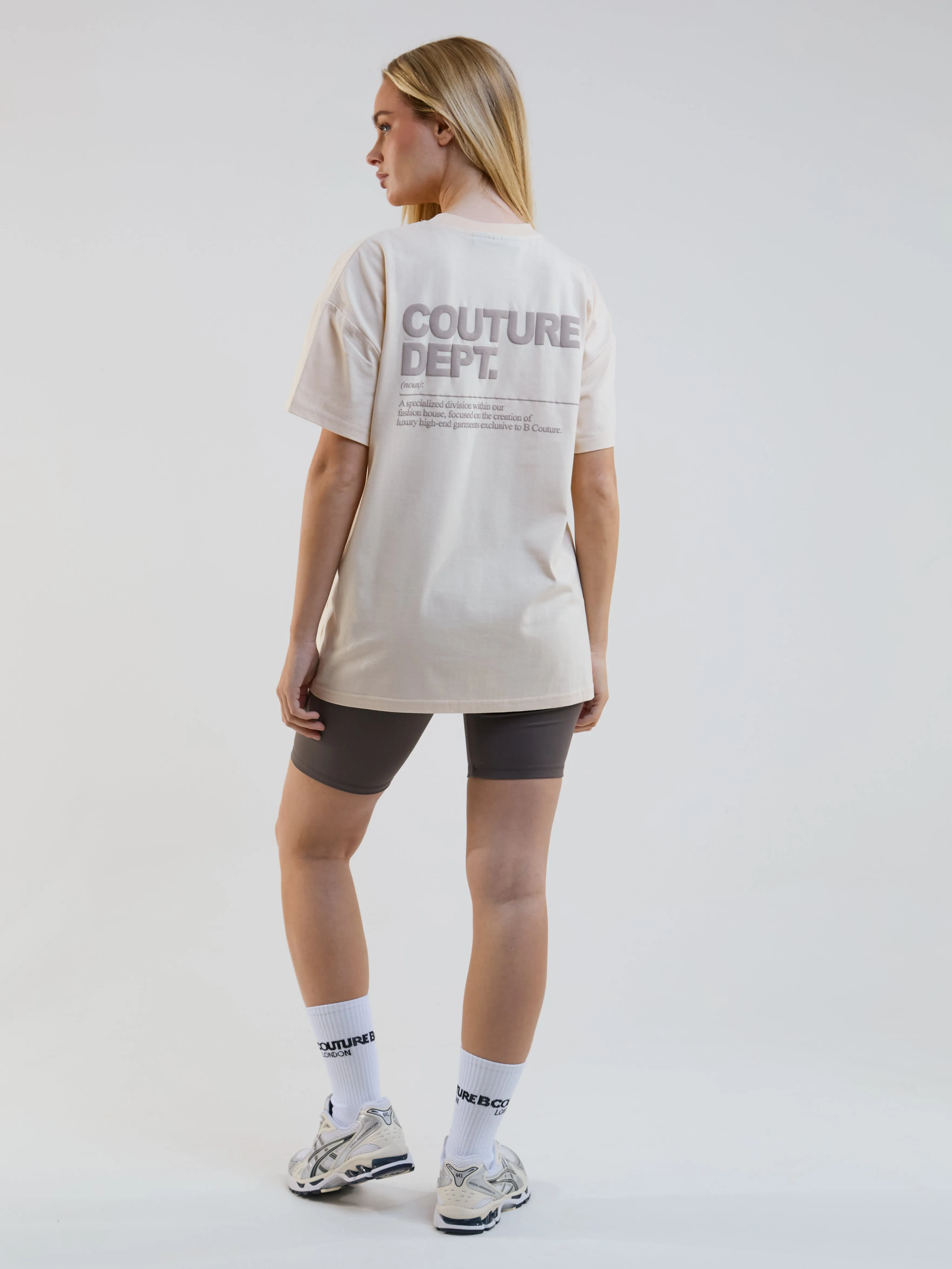 Shadow Cycling Shorts & T-Shirt Set - Oatmeal/Mocha sold by B Couture product image thumbnail 2