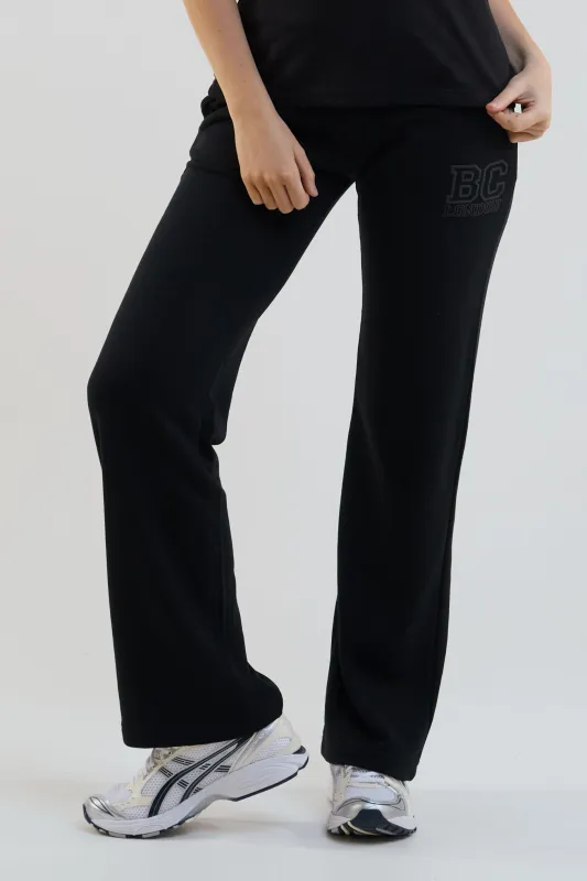 Storm Wide Leg Jogger - Black made by B Couture