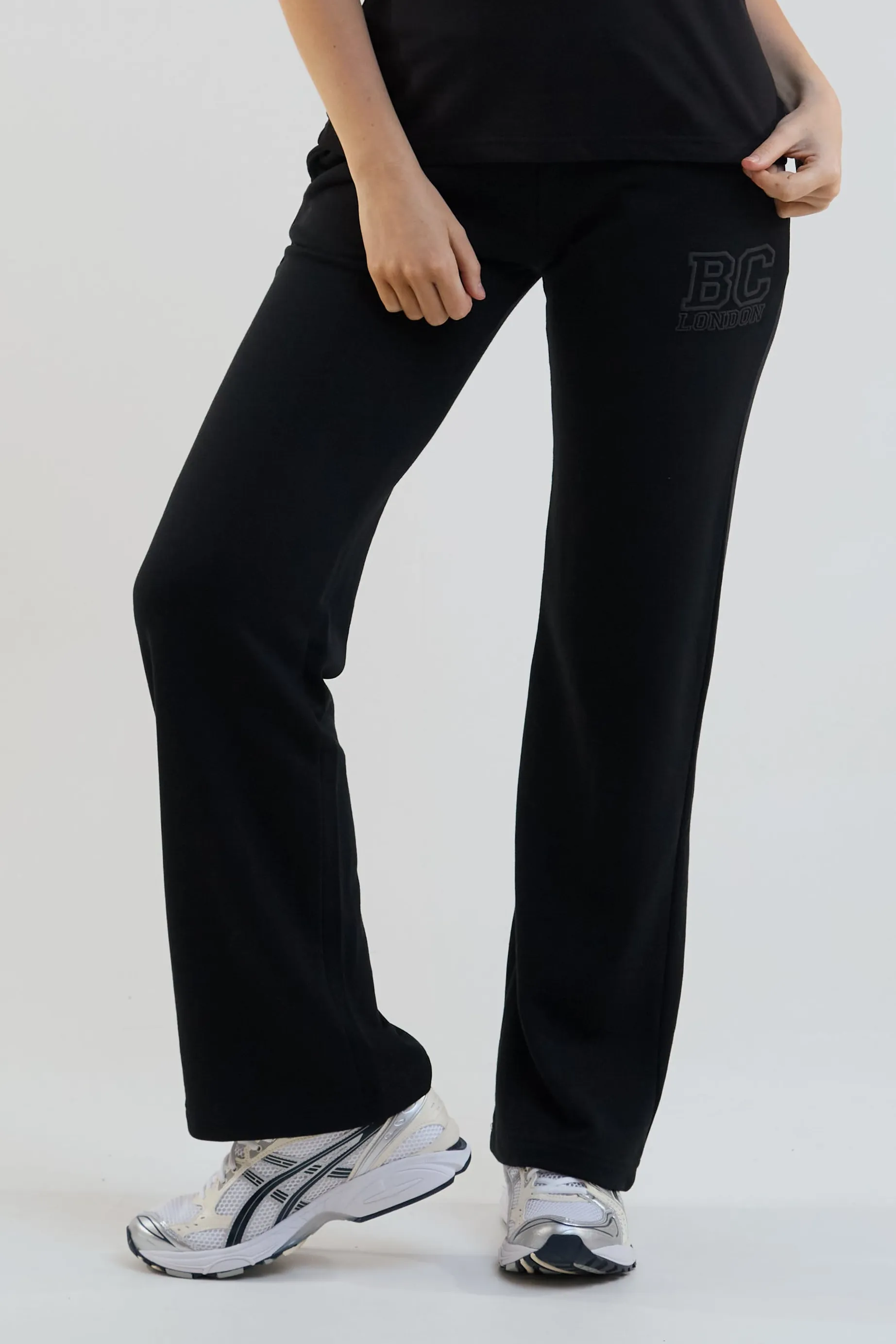 Storm Wide Leg Jogger - Black sold by B Couture