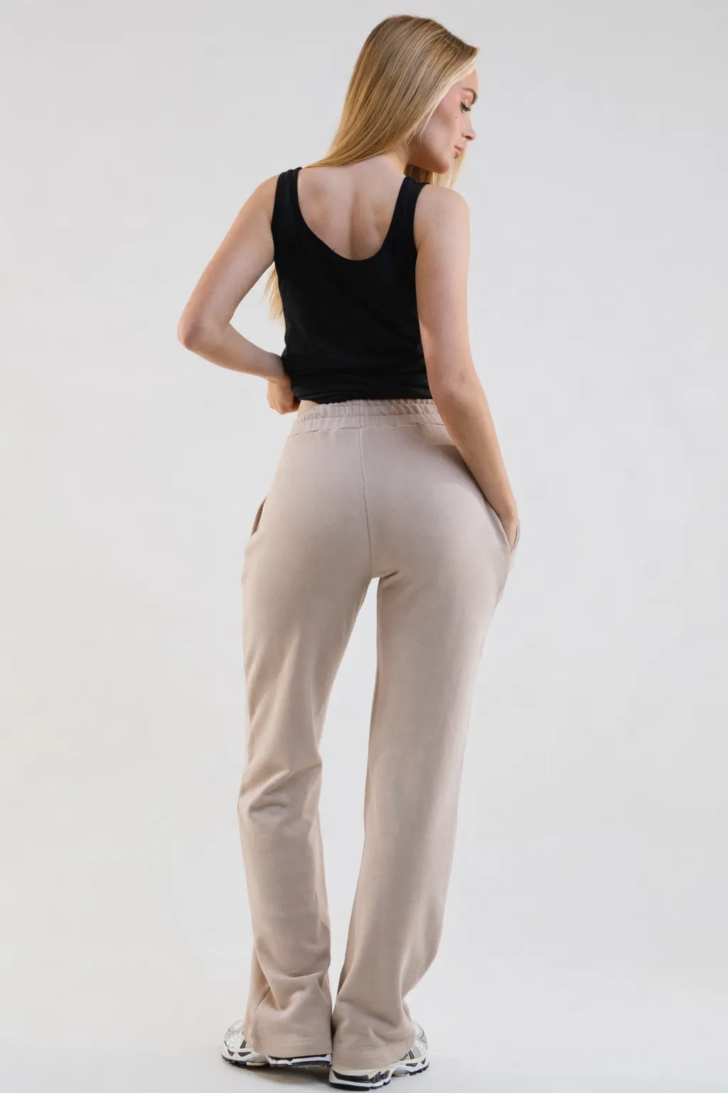 Storm Wide Leg Jogger - Stone sold by B Couture product image thumbnail 2