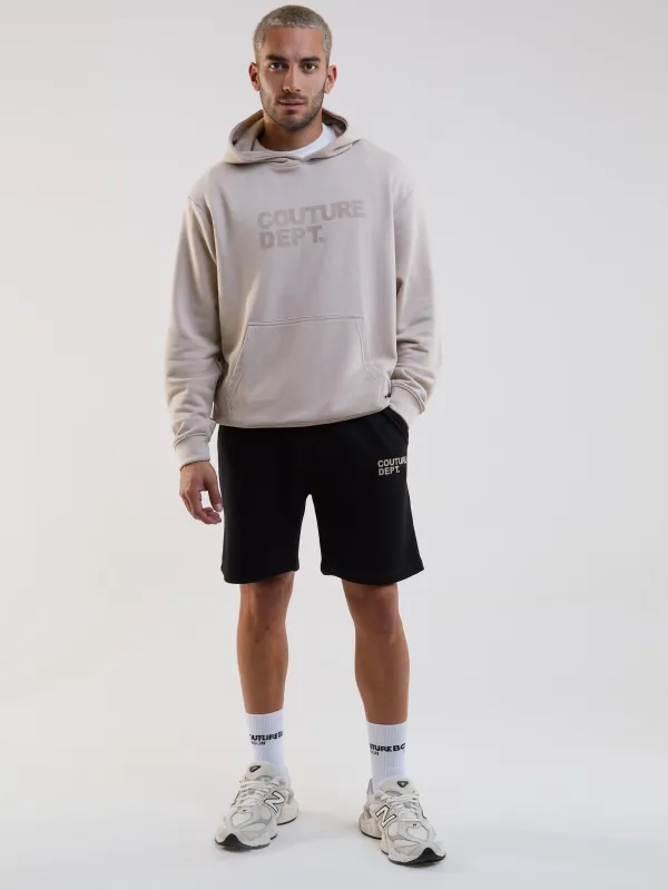 Horizon Shorts, Hoodie & T-Shirt Set - Stone/Black made by B Couture