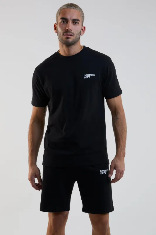 Newton Court Shorts & T-Shirt Set - Black made by B Couture