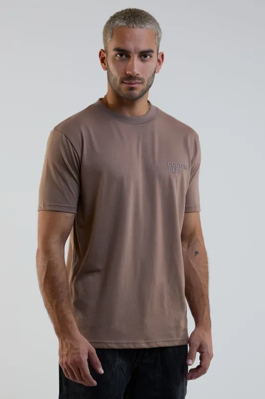Redbridge Regular Fit Cotton T-Shirt - Brown made by B Couture