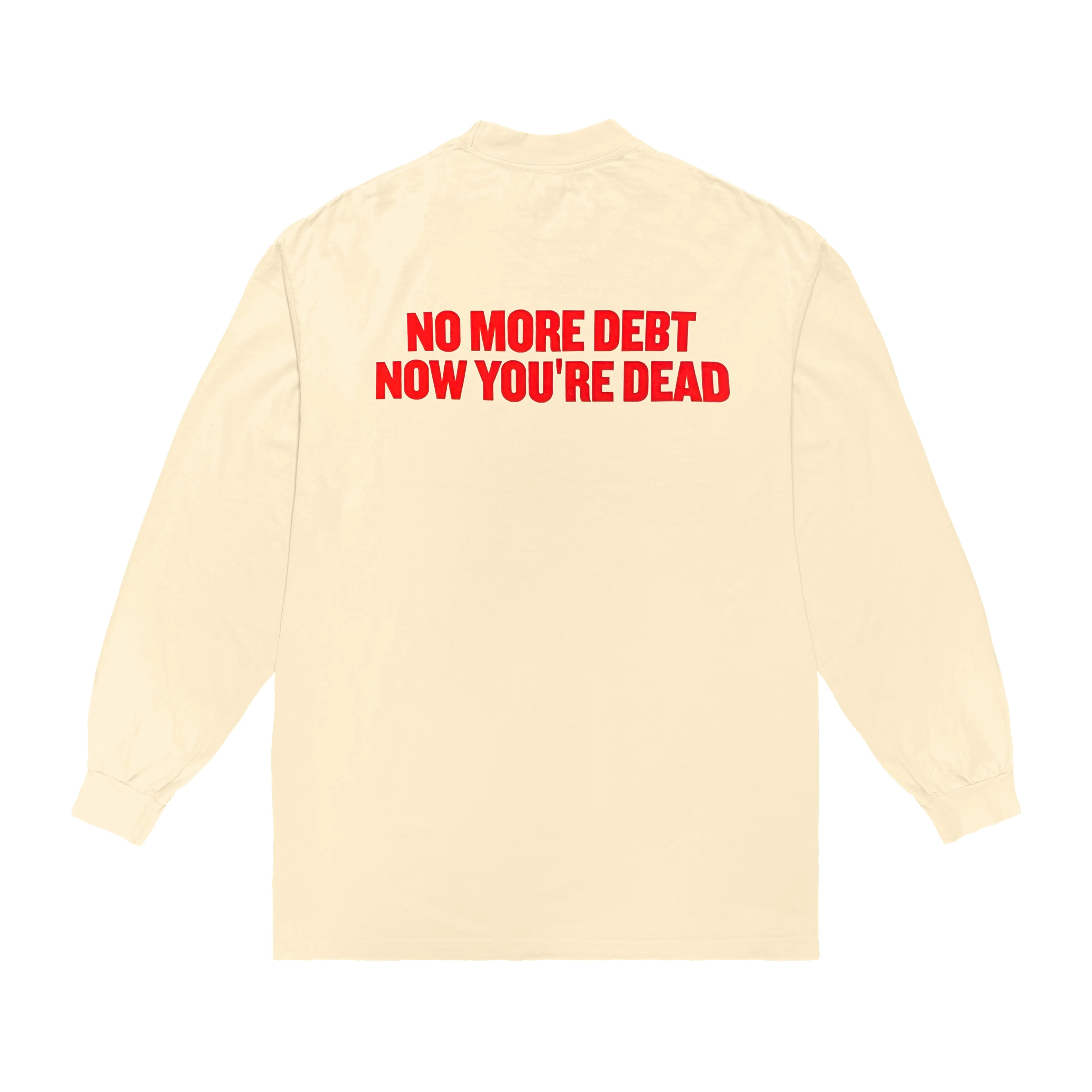 Debt Collector Long Sleeve - Vintage White sold by Provoker product image thumbnail 2