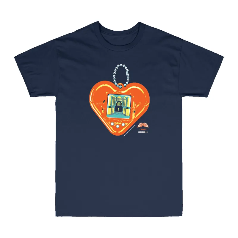 Heart Lock Navy Tee made by Provoker