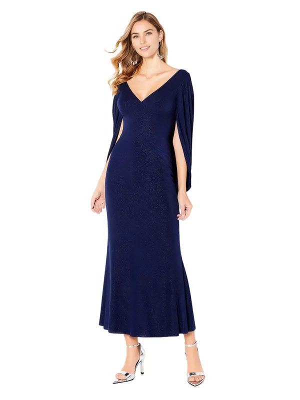 Elegant Glitter Jersey V-Neck Unique Ankle-Length Mother of The Bride Dresses made by ChicSew