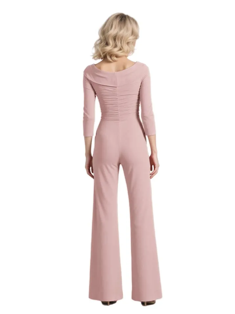 Elegant Chiffon V-neck 3/4 Sleeves Jumpsuit For Mother Of The Bride and Groom sold by ChicSew product image thumbnail 2