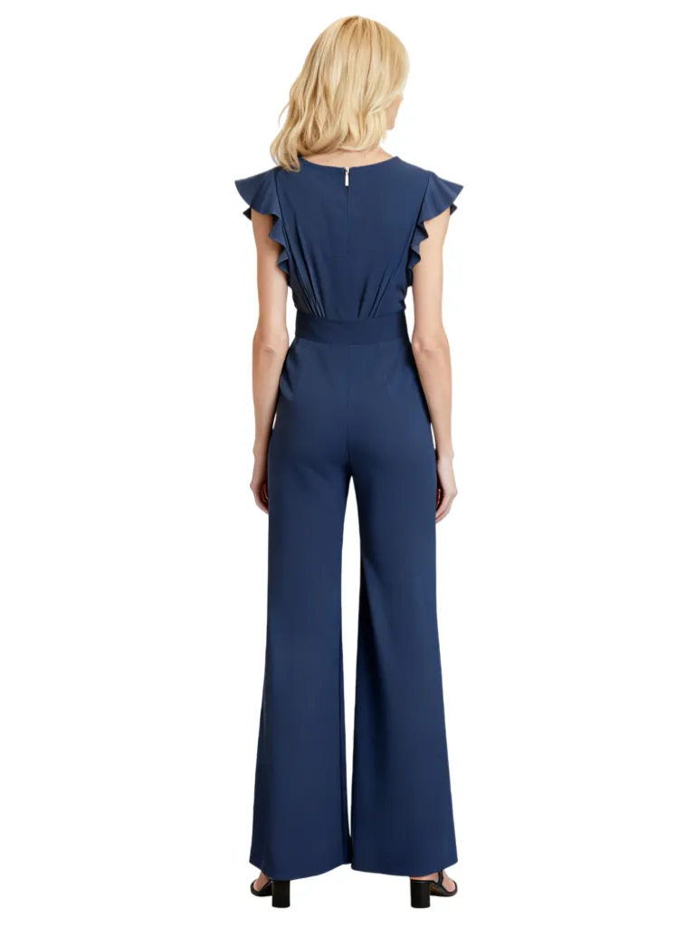 Elegant V-Neck Cap Sleeves Chiffon Women's Jumpsuit For Mother Of The Bride sold by ChicSew product image thumbnail 2