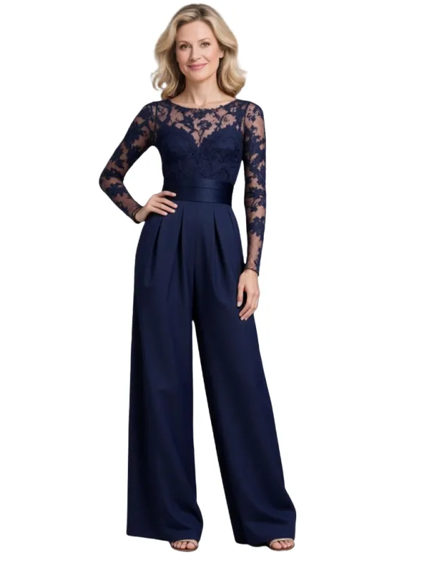 Elegant Illusion Chiffon Women's Jumpsuit For Mother Of The Bride On The Wedding sold by ChicSew