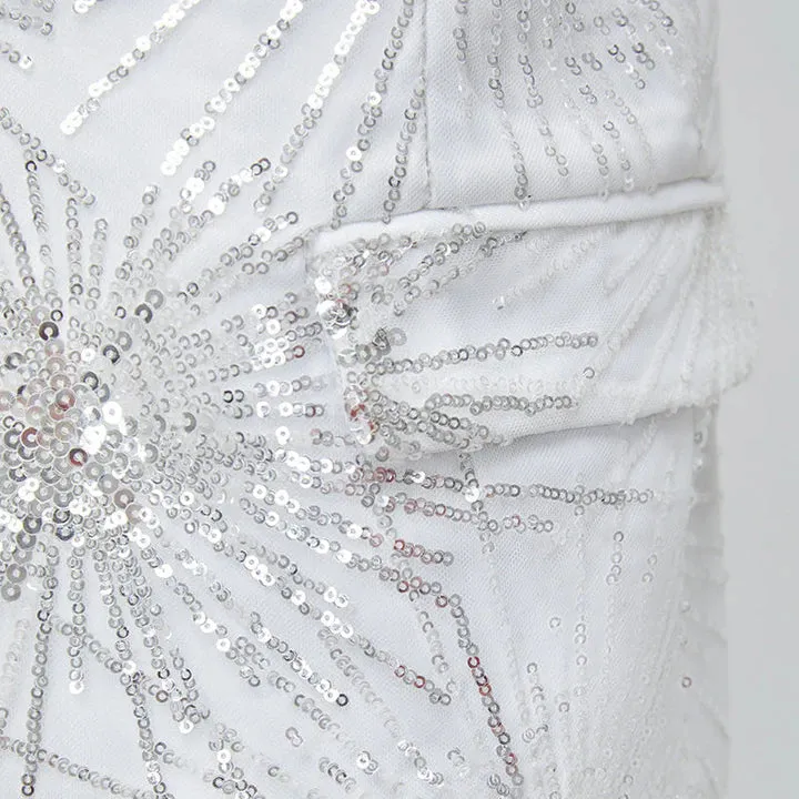 Men's Slim Fit Tuxedo Jacket Embroidery Sequin Jacket 2 Color CN454 sold by ChicSew product image thumbnail 3