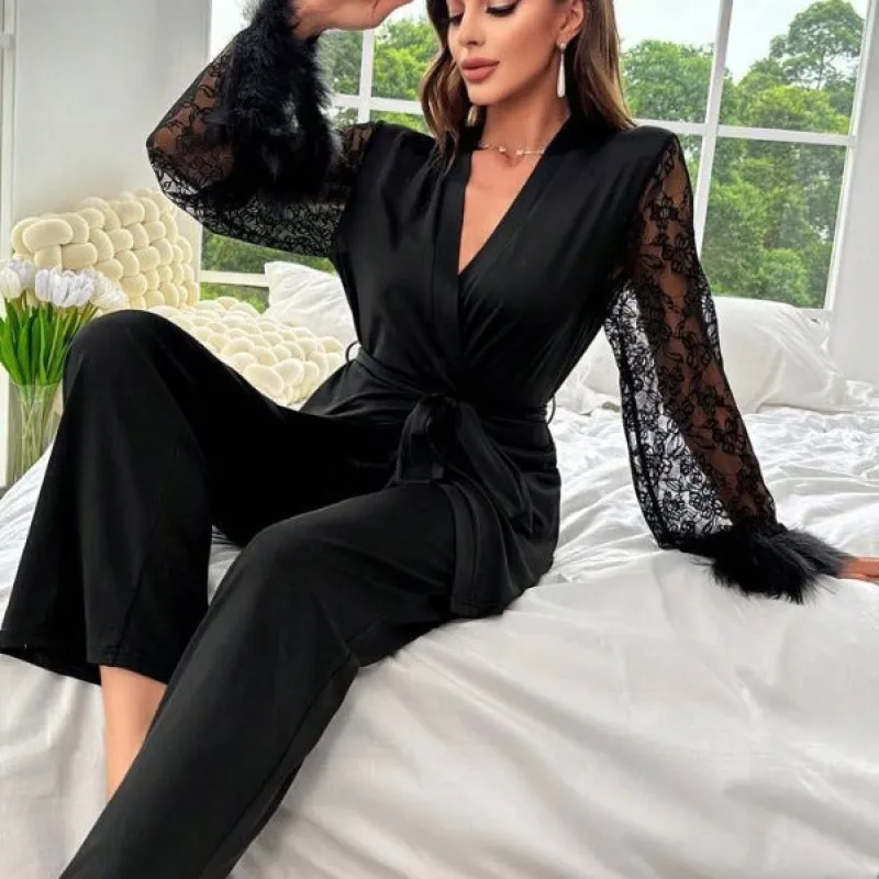 Morning Gown Feather Robe Wedding Bridesmaid Satin Robes for Wedding Party CN410 sold by ChicSew