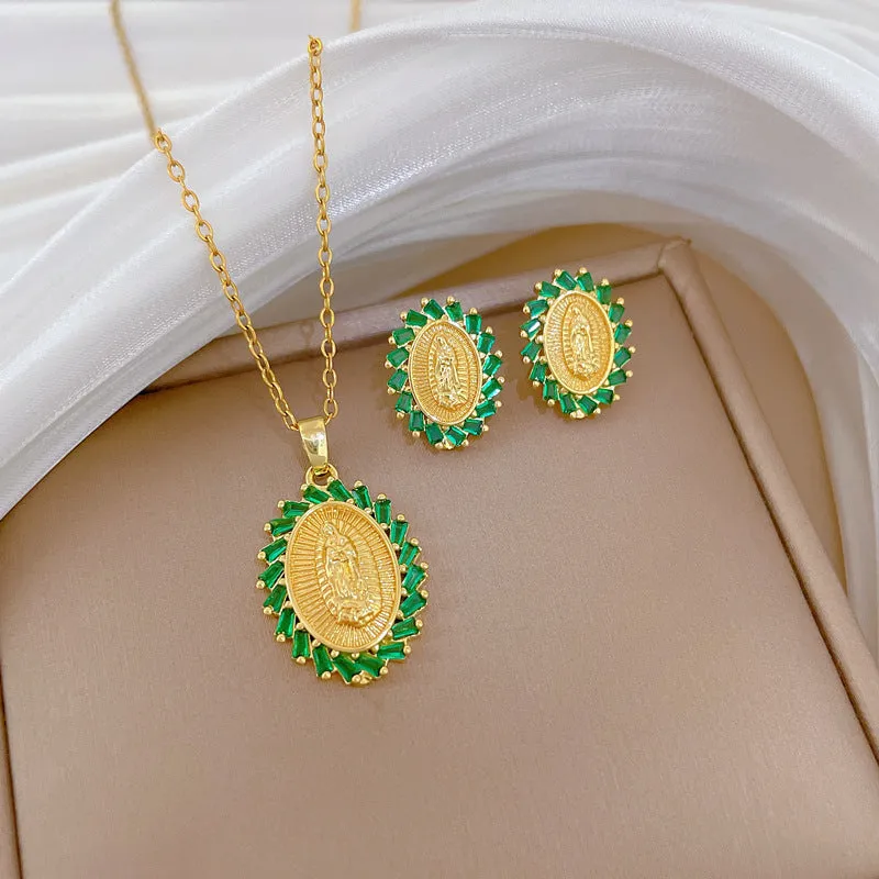 Flash Diamond Tassel Luxury Dress Accessories Dinner Clavicle Necklace Earring CN404 sold by ChicSew