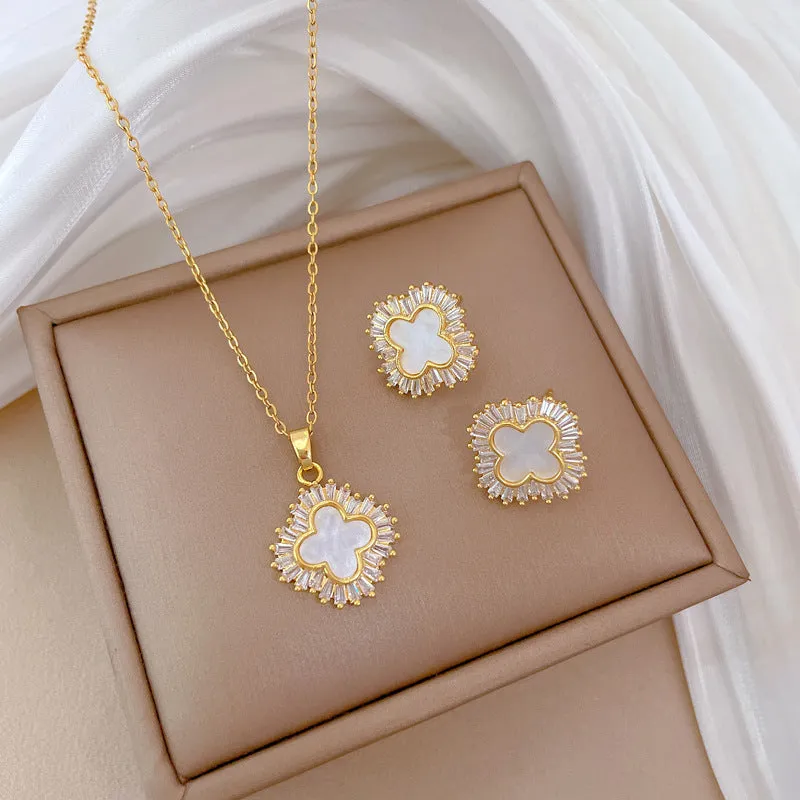 Flash Diamond Tassel Luxury Dress Accessories Dinner Clavicle Necklace Earring CN380 sold by ChicSew