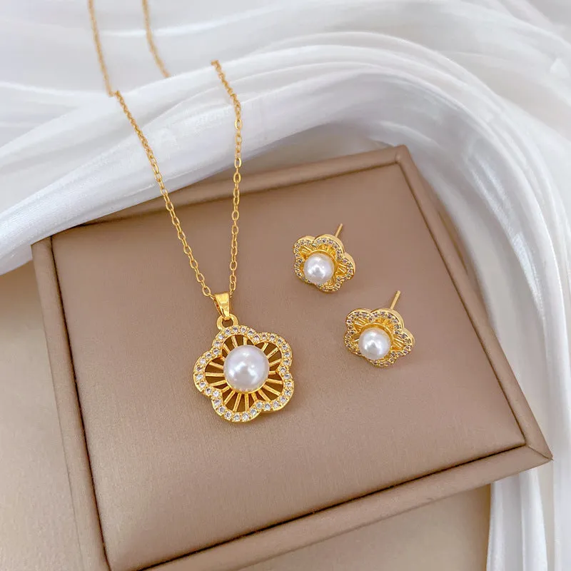 Flash Diamond Tassel Luxury Dress Accessories Dinner Clavicle Necklace Earring CN347 sold by ChicSew