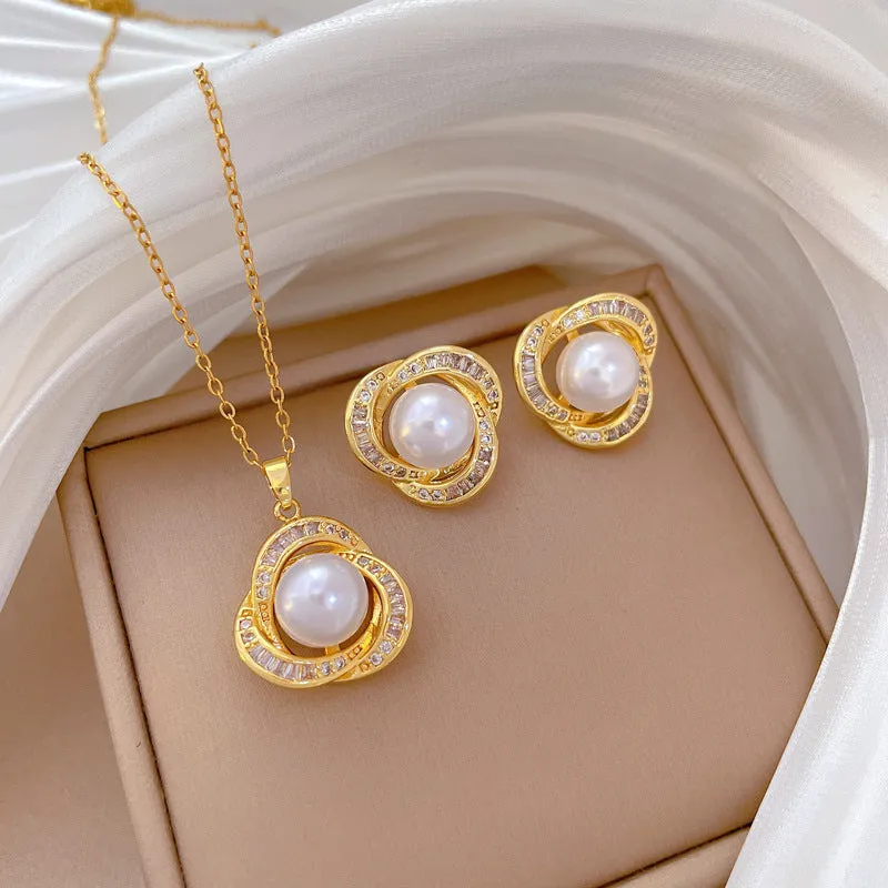 Flash Diamond Tassel Luxury Dress Accessories Dinner Clavicle Necklace Earring CN345 sold by ChicSew