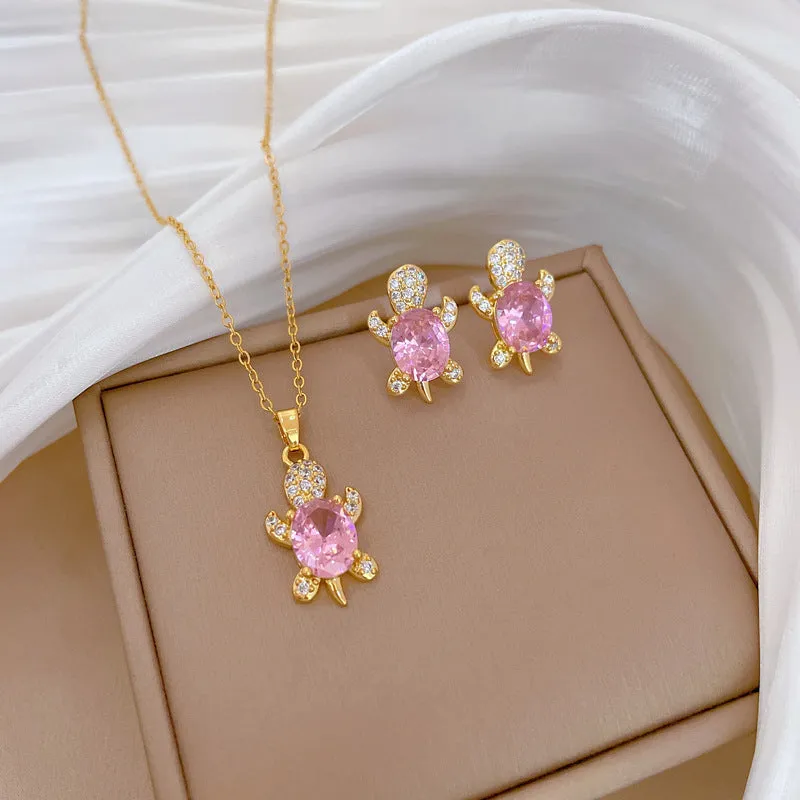 Flash Diamond Tassel Luxury Dress Accessories Dinner Clavicle Necklace Earring CN283 sold by ChicSew