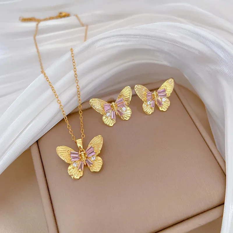 Flash Diamond Tassel Luxury Dress Accessories Dinner Clavicle Necklace Earring CN244 sold by ChicSew