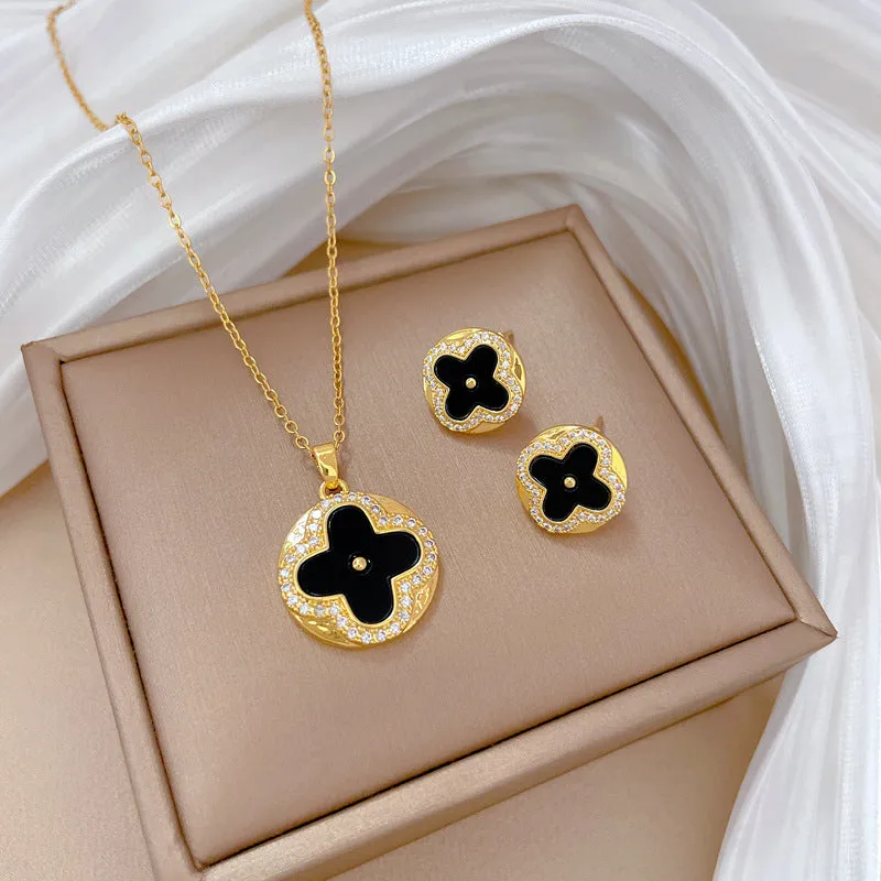 Flash Diamond Tassel Luxury Dress Accessories Dinner Clavicle Necklace Earring CN227 sold by ChicSew