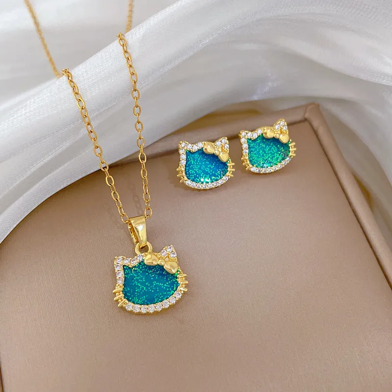 Flash Diamond Tassel Luxury Dress Accessories Dinner Clavicle Necklace Earring CN223 sold by ChicSew