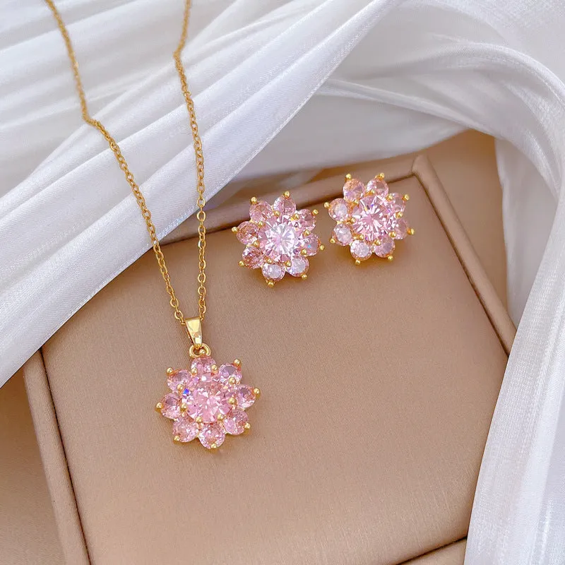 Flash Diamond Tassel Luxury Dress Accessories Dinner Clavicle Necklace Earring CN215 sold by ChicSew