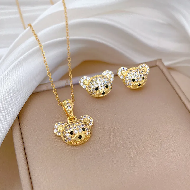 Flash Diamond Tassel Luxury Dress Accessories Dinner Clavicle Necklace Earring CN209 sold by ChicSew