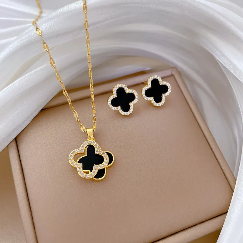 Flash Diamond Tassel Luxury Dress Accessories Dinner Clavicle Necklace Earring CN192 sold by ChicSew