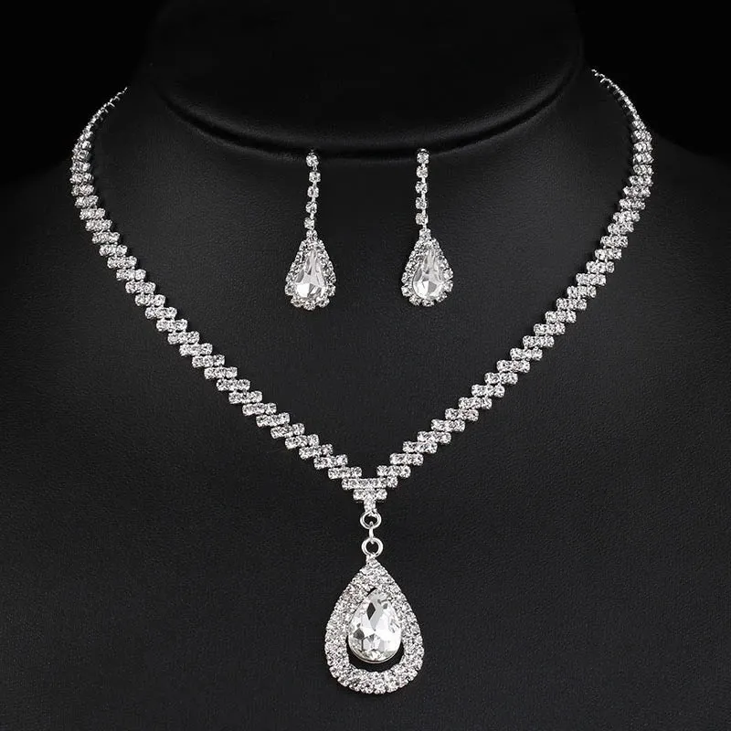 Flash Diamond Tassel Necklace Luxury Dress Accessories Dinner Clavicle Necklace CN182 sold by ChicSew