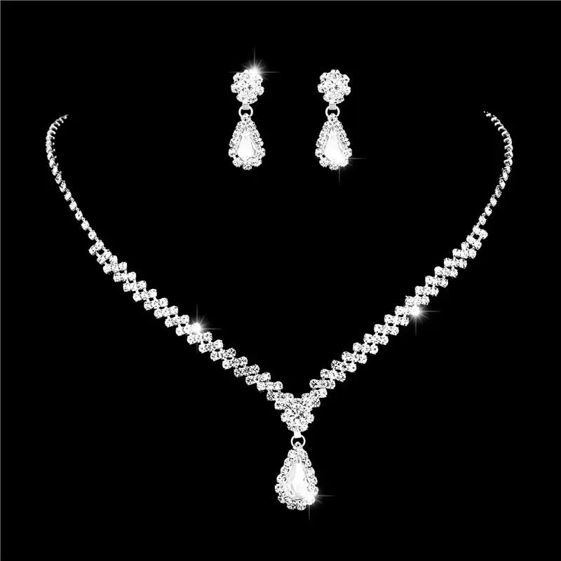 Flash Diamond Tassel Necklace Luxury Dress Accessories Dinner Clavicle Necklace CN181 sold by ChicSew
