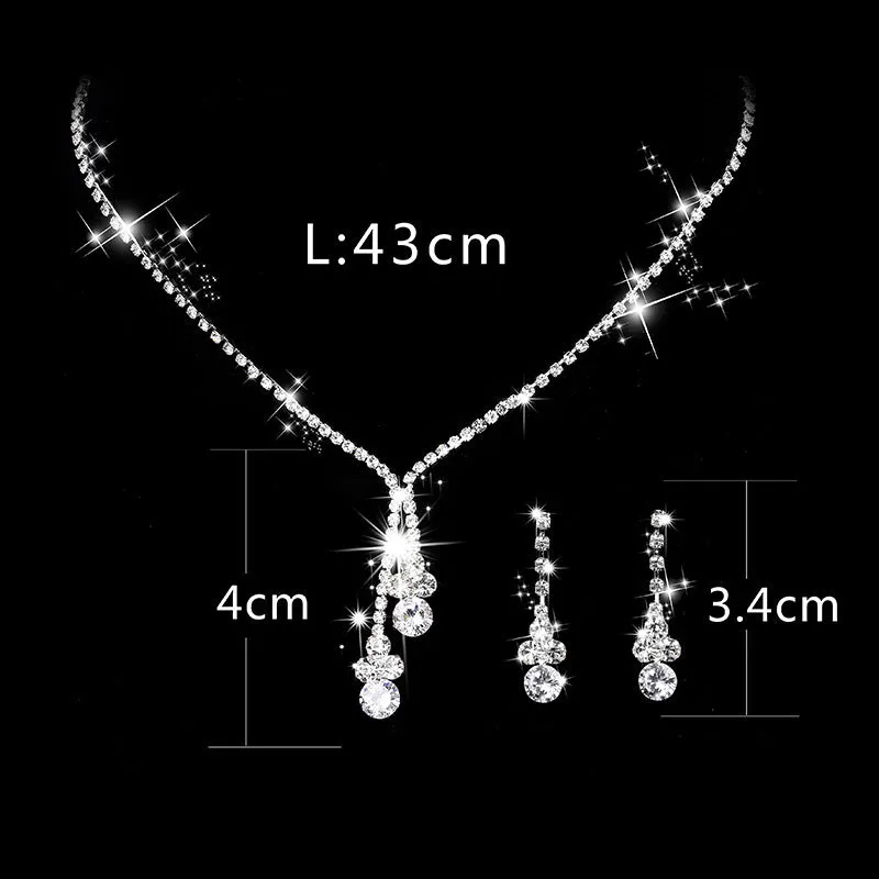 Flash Diamond Tassel Necklace Luxury Dress Accessories Dinner Clavicle Necklace CN167 sold by ChicSew