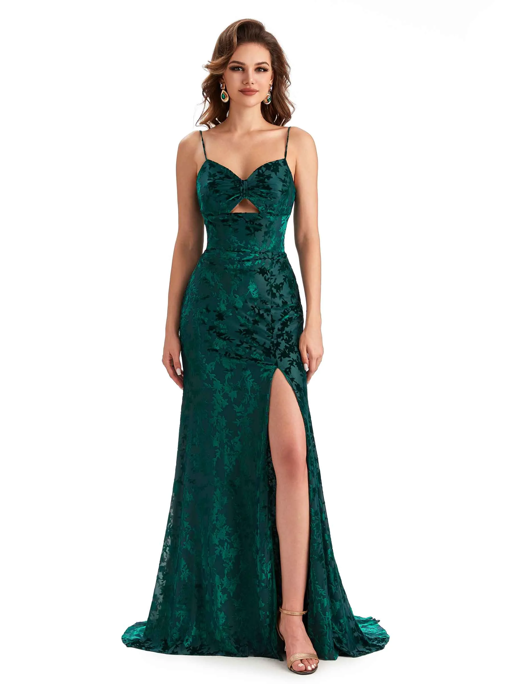 Long Winter Floral Velvet Bridesmaid Dresses sold by ChicSew