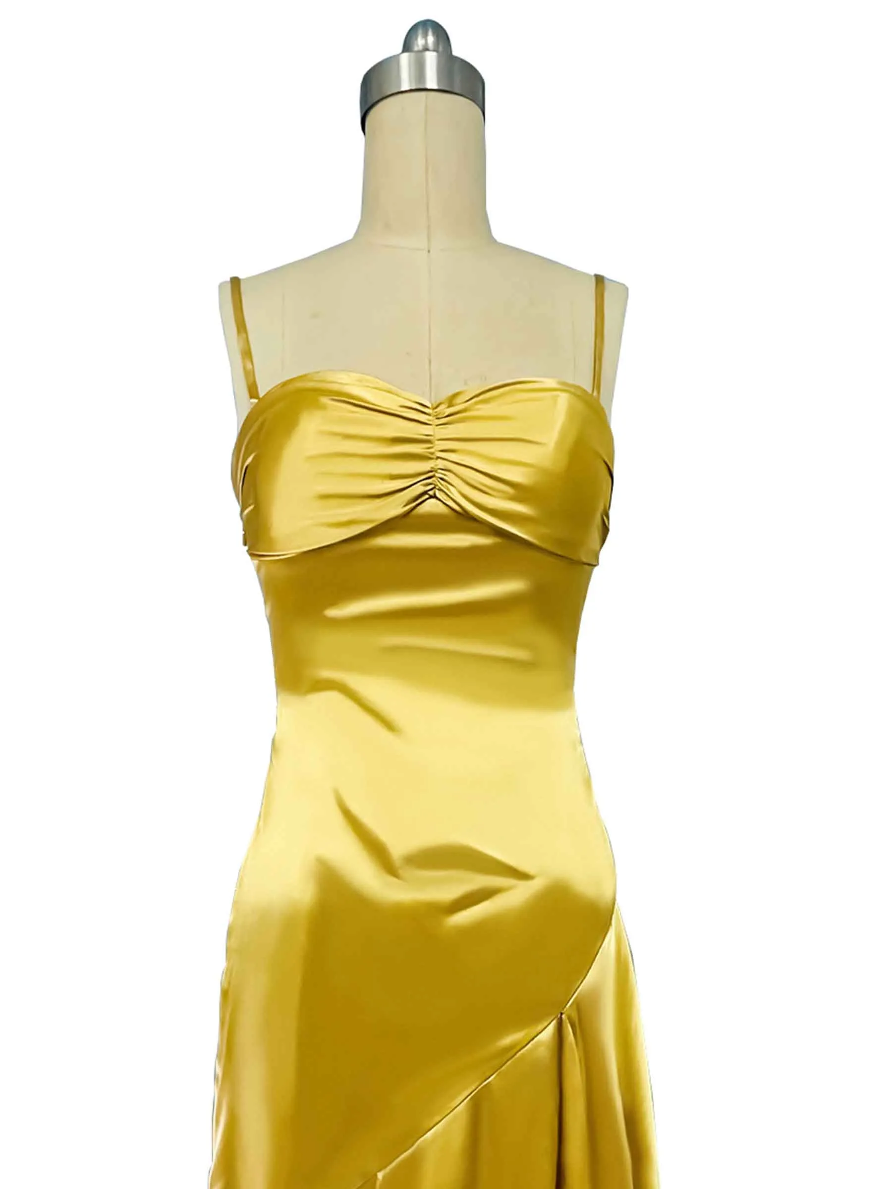 Summer Satin Spaghetti Straps Sheath Bridesmaid Dresses sold by ChicSew product image thumbnail 2