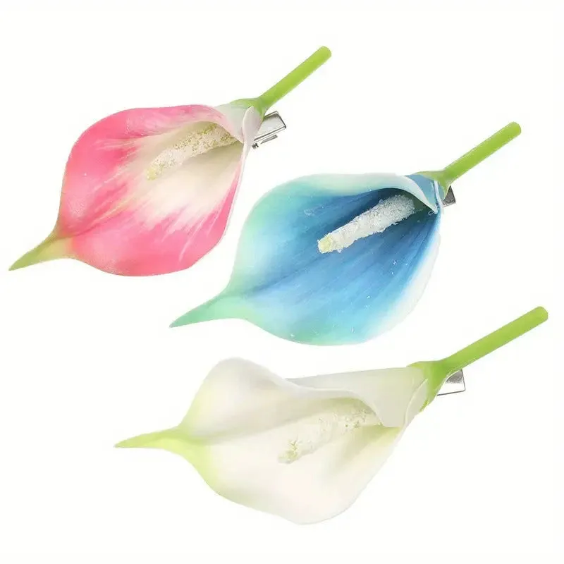 Artificial Calla Lily Hair Clip – Summer Beach Vacation Style sold by ChicSew product image thumbnail 2