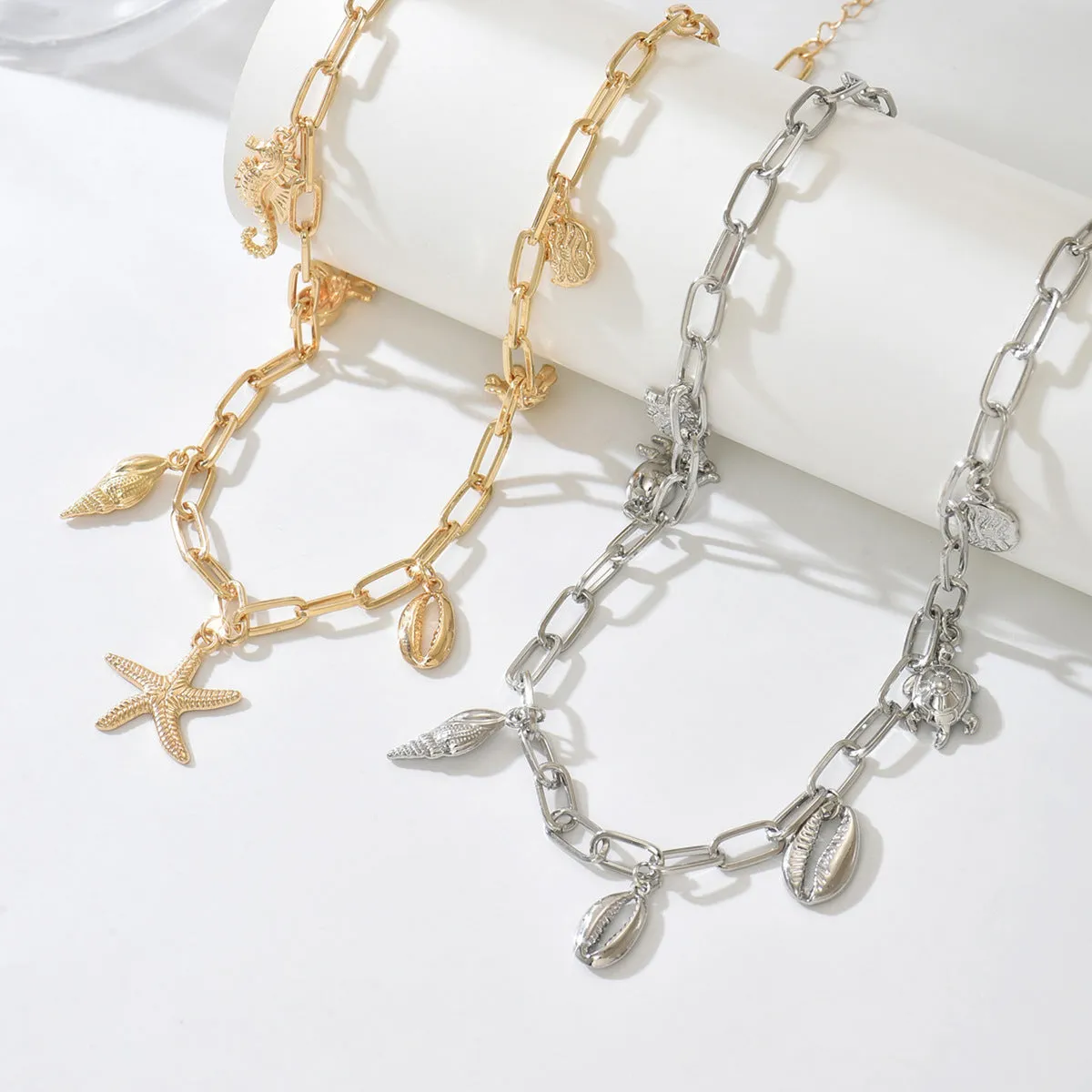 Bohemian Pearl & Shell Choker Necklace – Beachy Layering Piece sold by ChicSew product image thumbnail 3