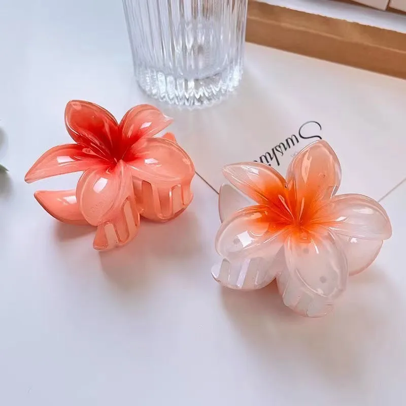 Summer Frangipani Hair Clip – Romantic Flower Hair Claw for Updos sold by ChicSew product image thumbnail 4