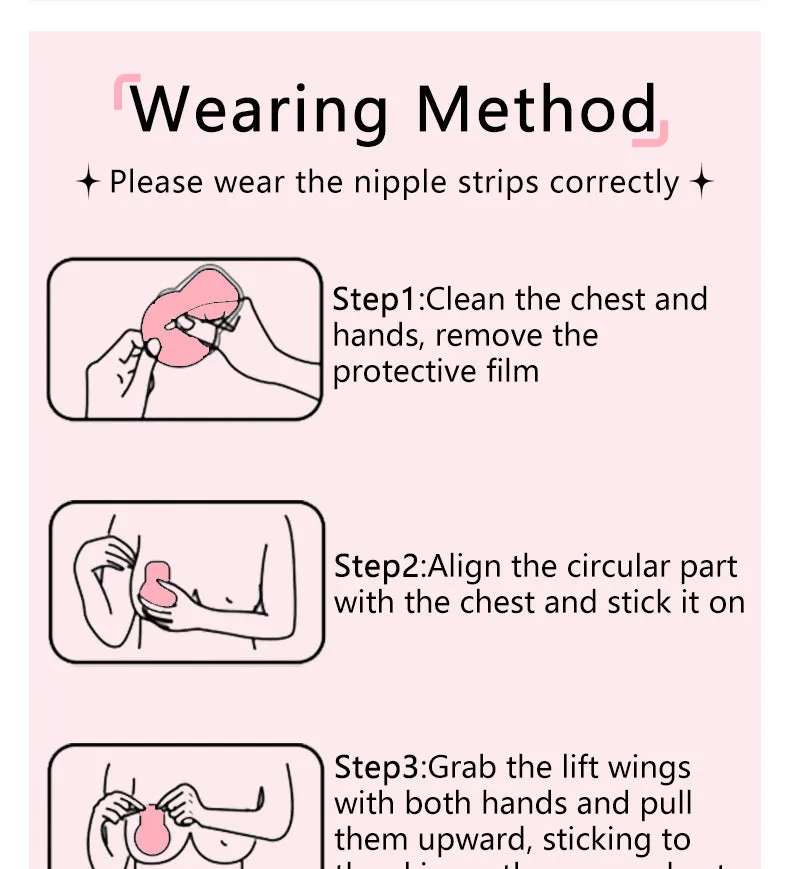 Silicone Nipple Covers - 1 Pair Women's Reusable Adhesive Invisible Pasties Nippleless Covers CN53 sold by ChicSew product image thumbnail 4