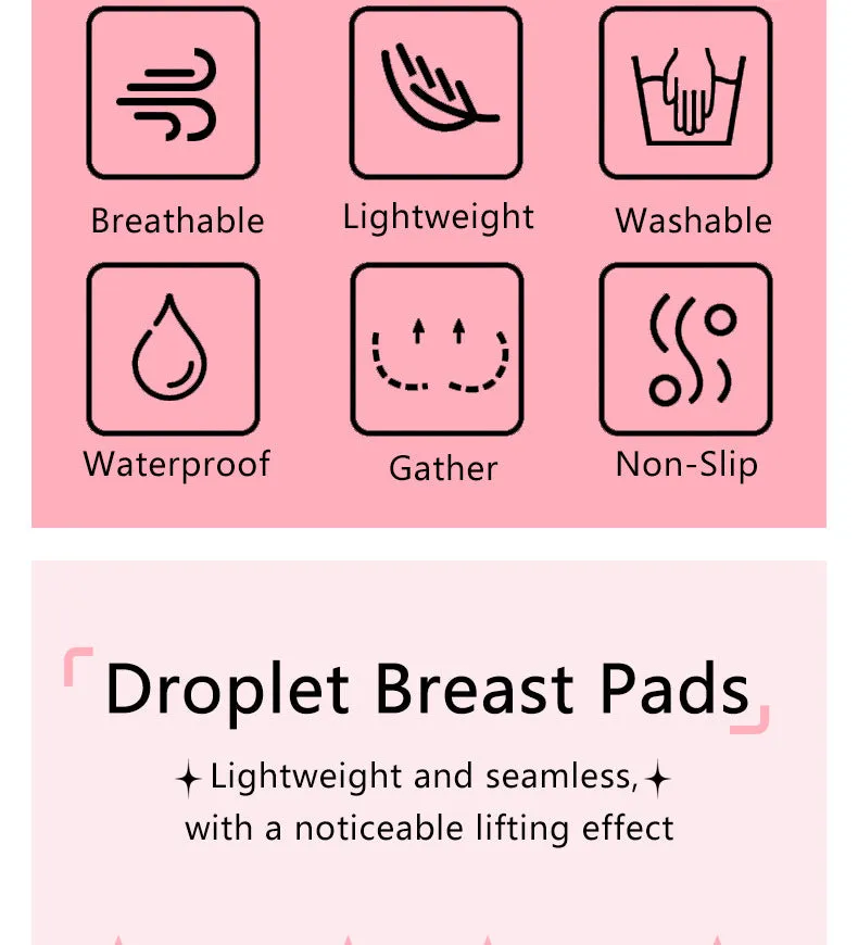 Silicone Nipple Covers - 1 Pair Women's Reusable Adhesive Invisible Pasties Nippleless Covers CN53 sold by ChicSew product image thumbnail 3