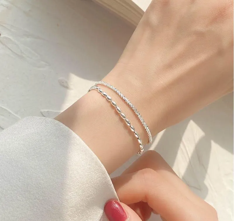Double-layer Bracelet Summer Light Luxury Starry Sparkling Jewelry CN51 sold by ChicSew product image thumbnail 2