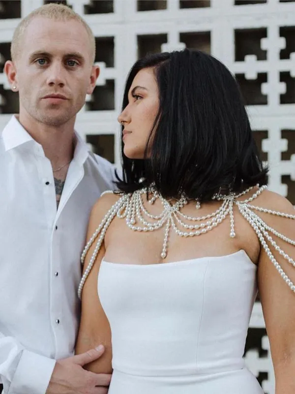 Exquisite Tassel Shoulder Chain Hand Beaded Pearl Shawl , VG09 sold by ChicSew