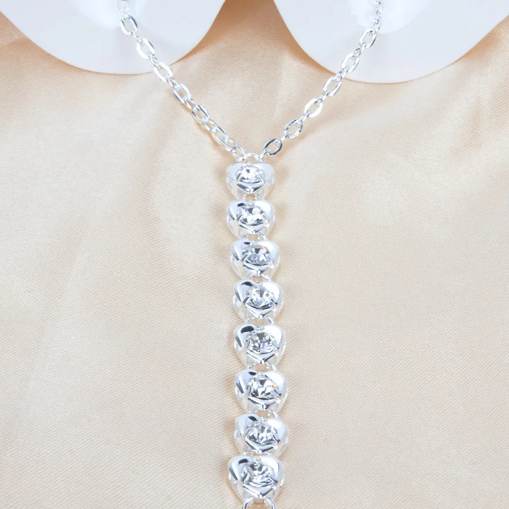 Love Rhinestone Chest Chain Fashion Sexy Bikini Chest Chain Body Chain CN08 sold by ChicSew product image thumbnail 3